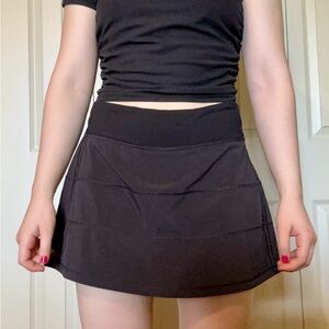 Lululemon Pace Rival Mid-Rise Skirt, Black, Size 6 tall